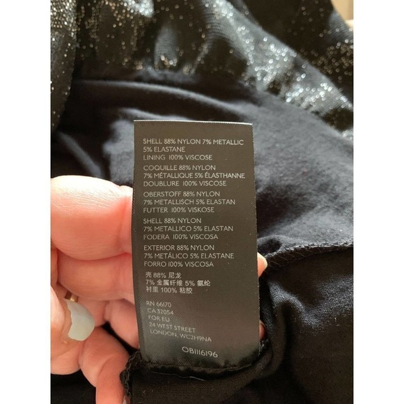 Anthropologie Carly Shimmer Top Blouse Sleeveless Black Size Small NWT Ret $78 - Picture 10 of 10